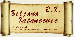 Biljana Katančević vizit kartica